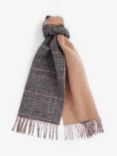 Barbour Noelle Check Lambswool Scarf, Check/Camel