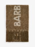 Barbour International Kinghorn Logo Scarf, Stone/Black