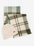 Barbour Pendle Beanie & Scarf Gift Set, Soft Mint