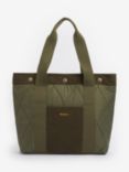 Barbour Healy Quilted Tote Bag, Olive