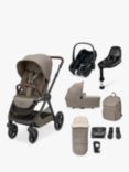 Maxi-Cosi Oxford S Pushchair & Accessories with Pebble S Car Seat and FamilyFix S Car Seat Base Essentials Bundle, Twillic Truffle