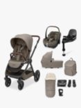 Maxi-Cosi Oxford Pushchair & Accessories with Pebble 360 Pro Car Seat and FamilyFix 360 Pro Car Seat Base, Twillic Truffle