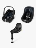 Maxi-Cosi Pebble S and Pearl S Car Seats with FamilyFix S Car Seat Base Modular Bundle, Tonal Black