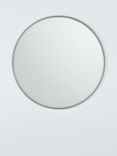 John Lewis Dalston Aluminium Round Wall Mirror, 80cm, Gunmetal