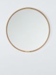 John Lewis Knurl Metal Frame Round Wall Mirror, 63cm