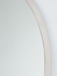 John Lewis Rye Metal Frame Round Wall Mirror, 80cm, Polished Aluminium