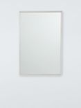 John Lewis Rye Metal Frame Rectangular Wall Mirror, 90 x 60cm, Polished Aluminium