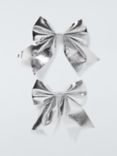 Decoris Gift Bows Set of 2, Silver