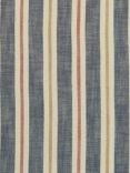 Clarke & Clarke Sackville Stripe Furnishing Fabric, Midnight/Spice