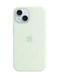 Apple Silicone Case with MagSafe for iPhone 15, Soft Mint