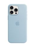 Apple Silicone Case with MagSafe for iPhone 15 Pro Max, Light Blue