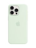 Apple Silicone Case with MagSafe for iPhone 15 Pro Max, Soft Mint