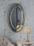 Laura Ashley Nolton Oval Wall Mirror, 90 x 60cm, Champagne