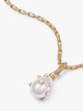Daisy London Egg Pearl Pendant Necklace, Gold