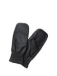 SELECTED FEMME Olga Padded Leather Mittens, Black