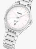 Lorus Men's Sapphire Date Bracelet Strap Watch, Silver
