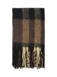 SELECTED FEMME Tally Check Wool Blend Scarf, Coffee Bean/Multi