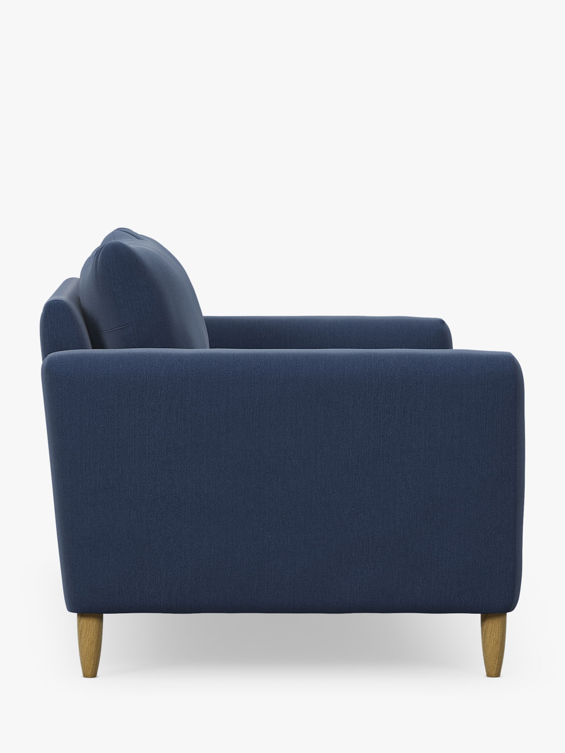 Bailey 2 Range, John Lewis Bailey II Medium 2 Seater Sofa, Light Leg, Aquaclean Titan Navy