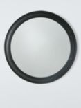 John Lewis Classic Ornate Round Wood Frame Wall Mirror, 70cm, Black