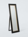 John Lewis Georgian Freestanding Full-Length Cheval Mirror, 170cm, Black/Gold