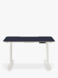 Bisley Cyl Sit/Stand Desk, 120cm, Indigo/White