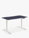 Bisley Cyl Sit/Stand Desk, 120cm, Indigo/White