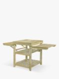 Zest Wooden Garden Pizza Oven Table with Pull-Out Shelves, Natural