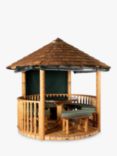 Breeze House Savannah Cedar Shingle Roof Circular Gazebo, FSC-Certified (Scandinavian Redwood)