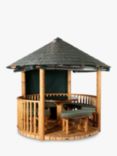 Breeze House Savannah Slate Effect Tile Roof Circular Gazebo, FSC-Certified (Scandinavian Redwood)