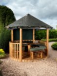 Breeze House Savannah Slate Effect Tile Roof Circular Gazebo, FSC-Certified (Scandinavian Redwood)