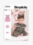 Simplicity Babies' Dress Panties and Headband Sewing Pattern, S9898