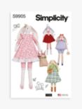 Simplicity 61cm Slender Plush Bunny and Clothes Sewing Pattern, S9905