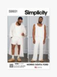 Simplicity Men's Robe, Knit Tank Top, Pants and Shorts Sewing Pattern, S9931