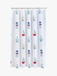 John Lewis Beach Huts Recycled Polyester Shower Curtain, Multi