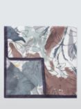 John Lewis Leaf Print Silk Bandana Scarf, Multi