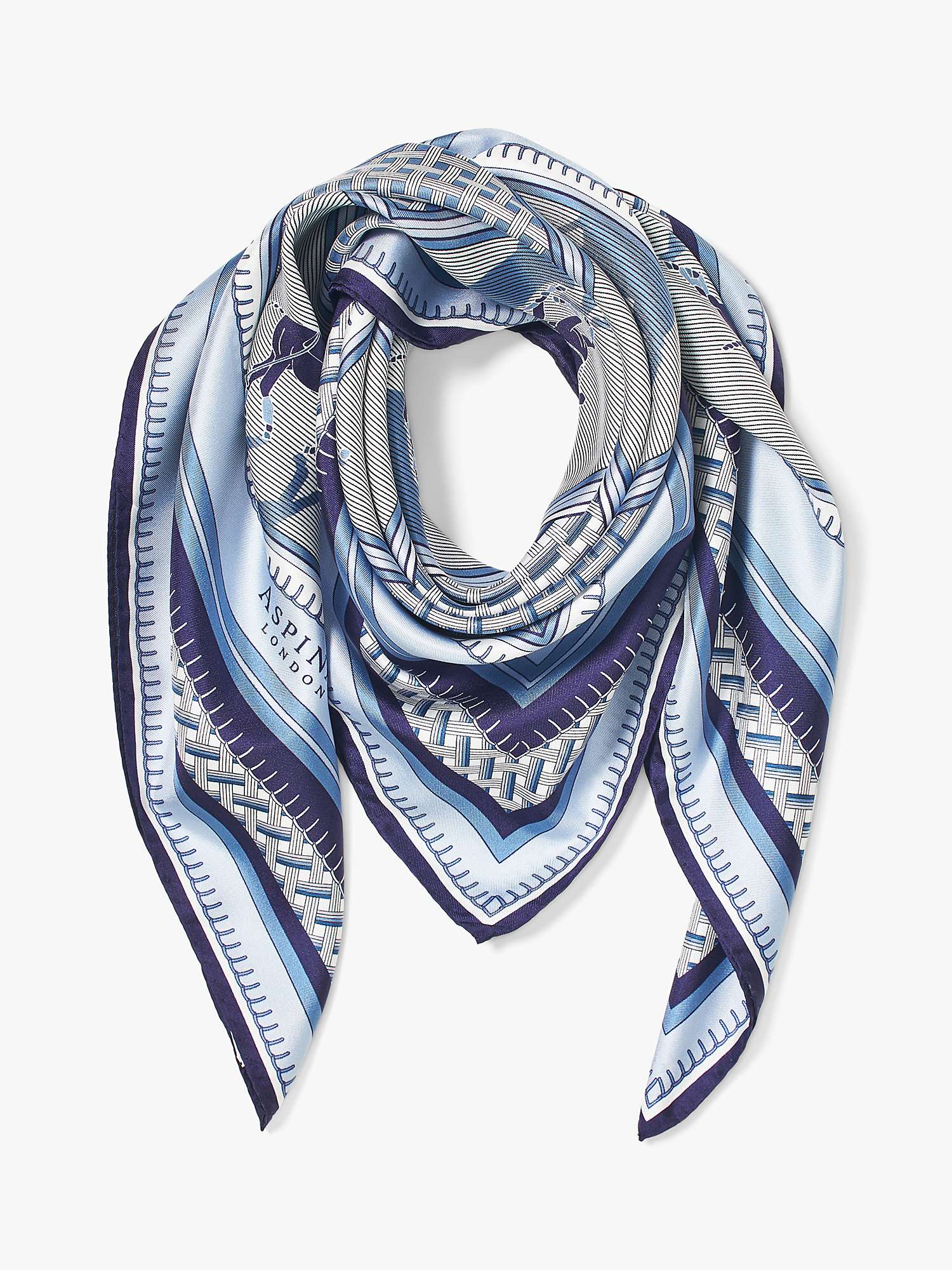 Buy Aspinal of London Cassie Horse Print Square Silk Scarf Online at johnlewis.com