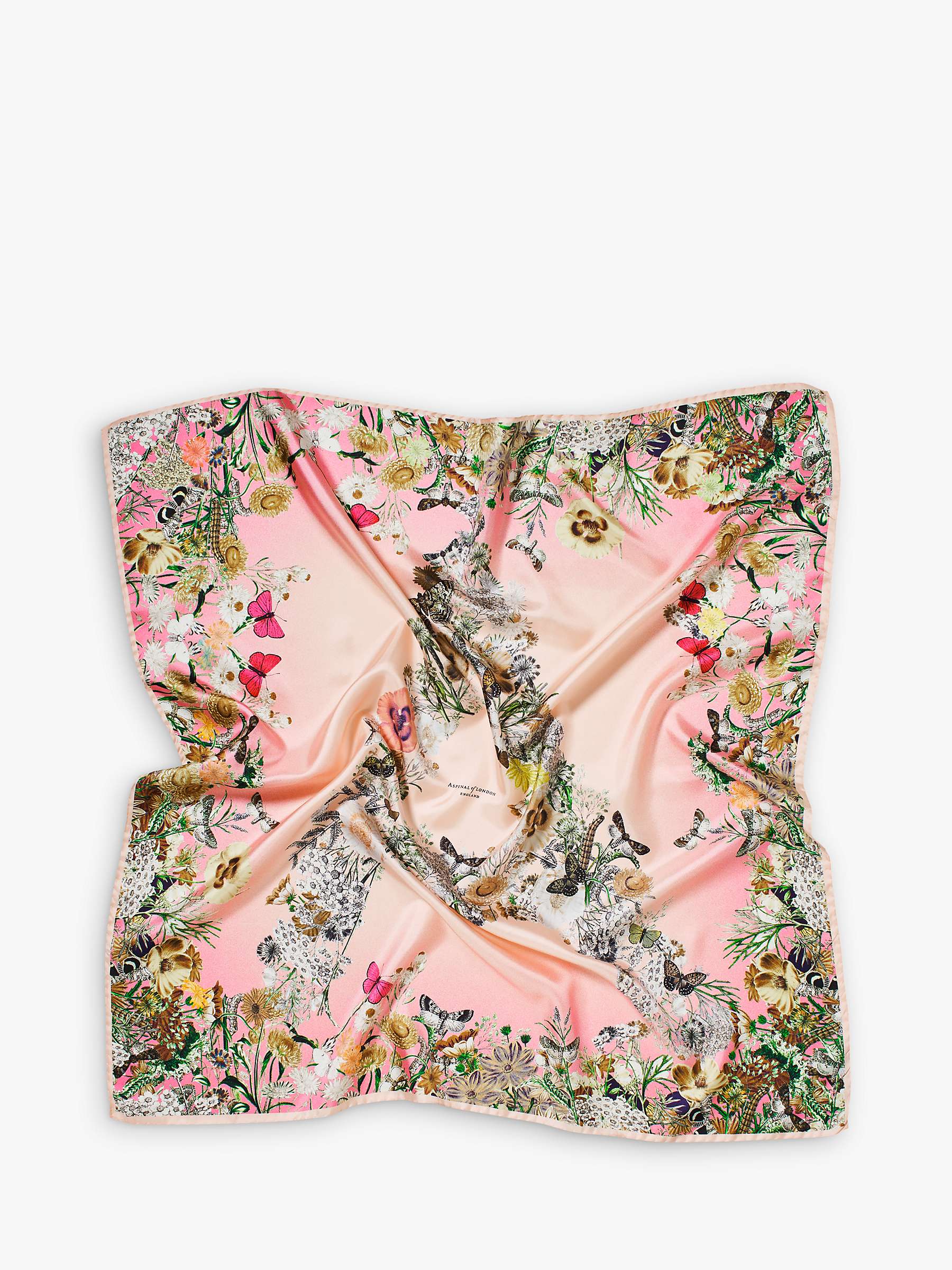 Buy Aspinal of London Ombre A Floral Silk Square Scarf Online at johnlewis.com