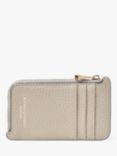 Aspinal of London Pebble Leather Zipped Coin and Card Holder, Dove Grey