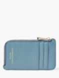 Aspinal of London Pebble Leather Zipped Coin and Card Holder, Cornflower