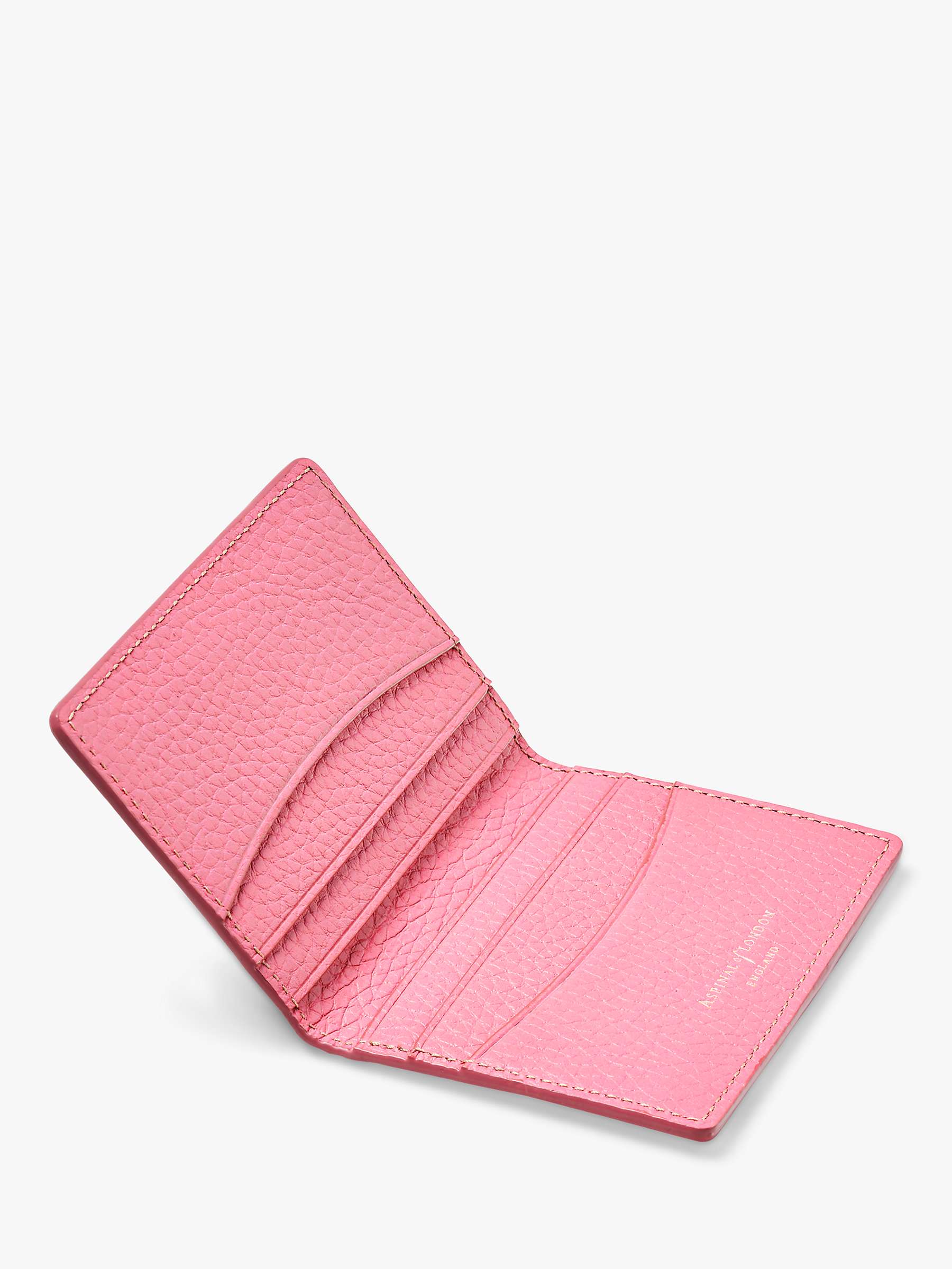 Buy Aspinal of London Double Fold Pebble Leather Credit Card Case Online at johnlewis.com