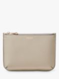 Aspinal of London Medium Ella Smooth Leather Pouch, Dove Grey