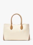 Aspinal of London Pebble Leather London Tote Bag, Cream/Taupe