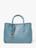 Aspinal of London Pebble Leather Midi London Tote Bag, Cornflower