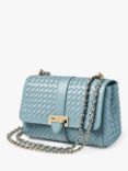 Aspinal of London Lottie Leather Slot Weave Shoulder Bag, Cornflower