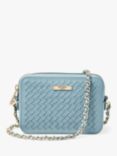 Aspinal of London Milly Slot Weave Leather Cross Body Bag, Cornflower