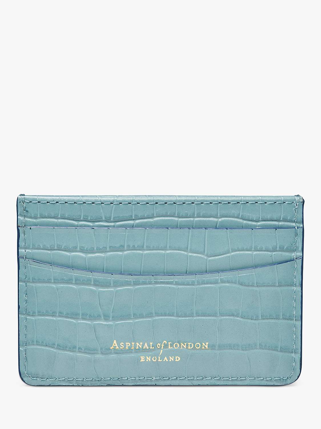 Buy Aspinal of London Slim Croc Effect Leather Card Holder Online at johnlewis.com