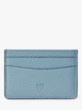 Aspinal of London Pebble Leather Slim Credit Card Case, Cornflower