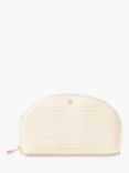 Aspinal of London Large Croc Effect Leather Cosmetic Case, Ivory