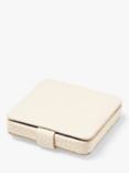 Aspinal of London Pebble Leather Compact Mirror, Ivory