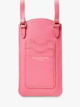 Aspinal of London Pebble Leather London Phone Case Crossbody Pouch, Candy Pink